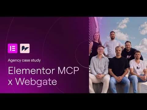Webgate agency team featured in Elementor’s MCP case study video