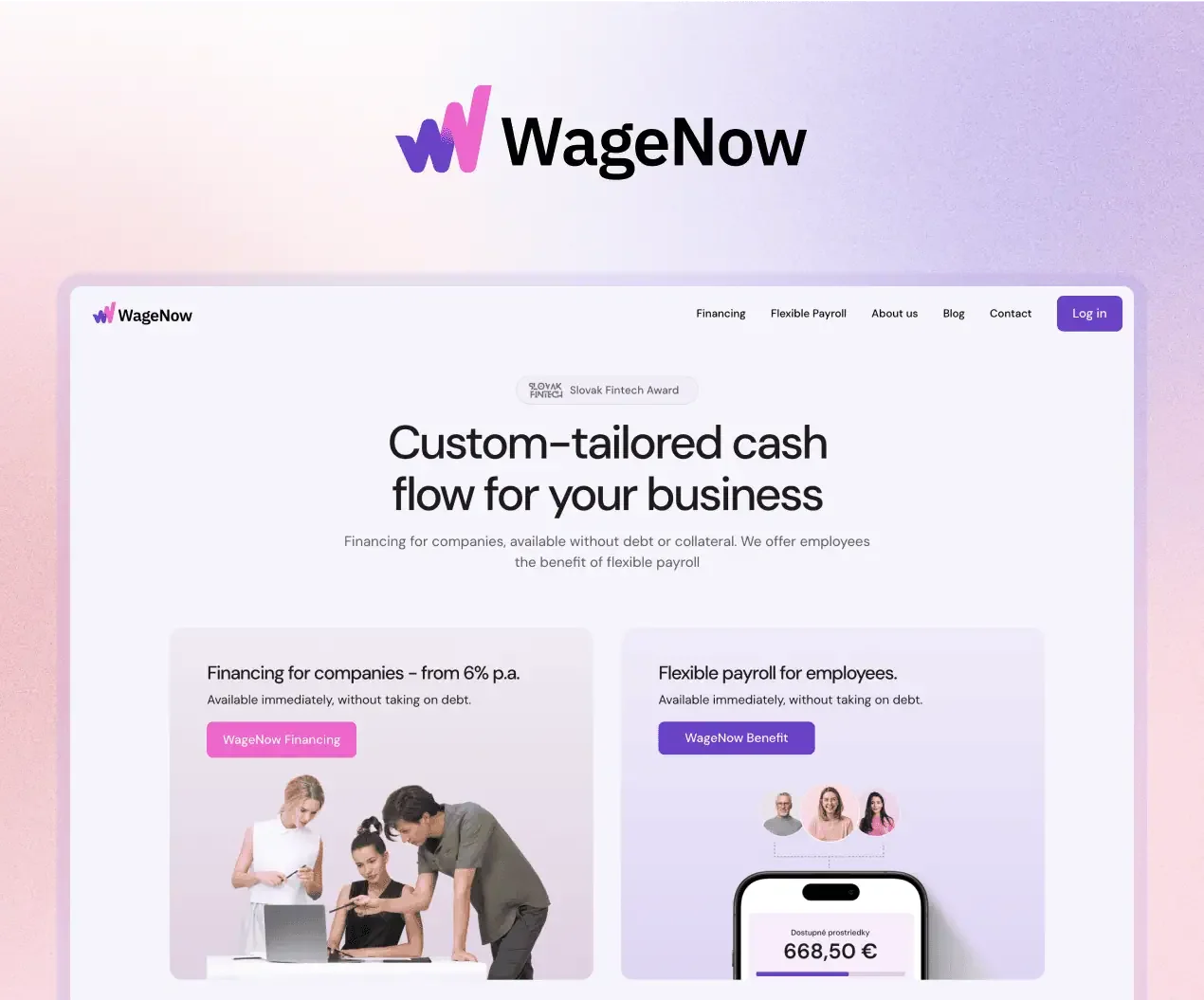WageNow website